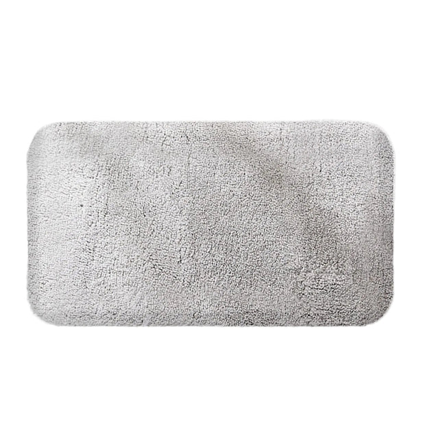 Gray bath mat on a white background
