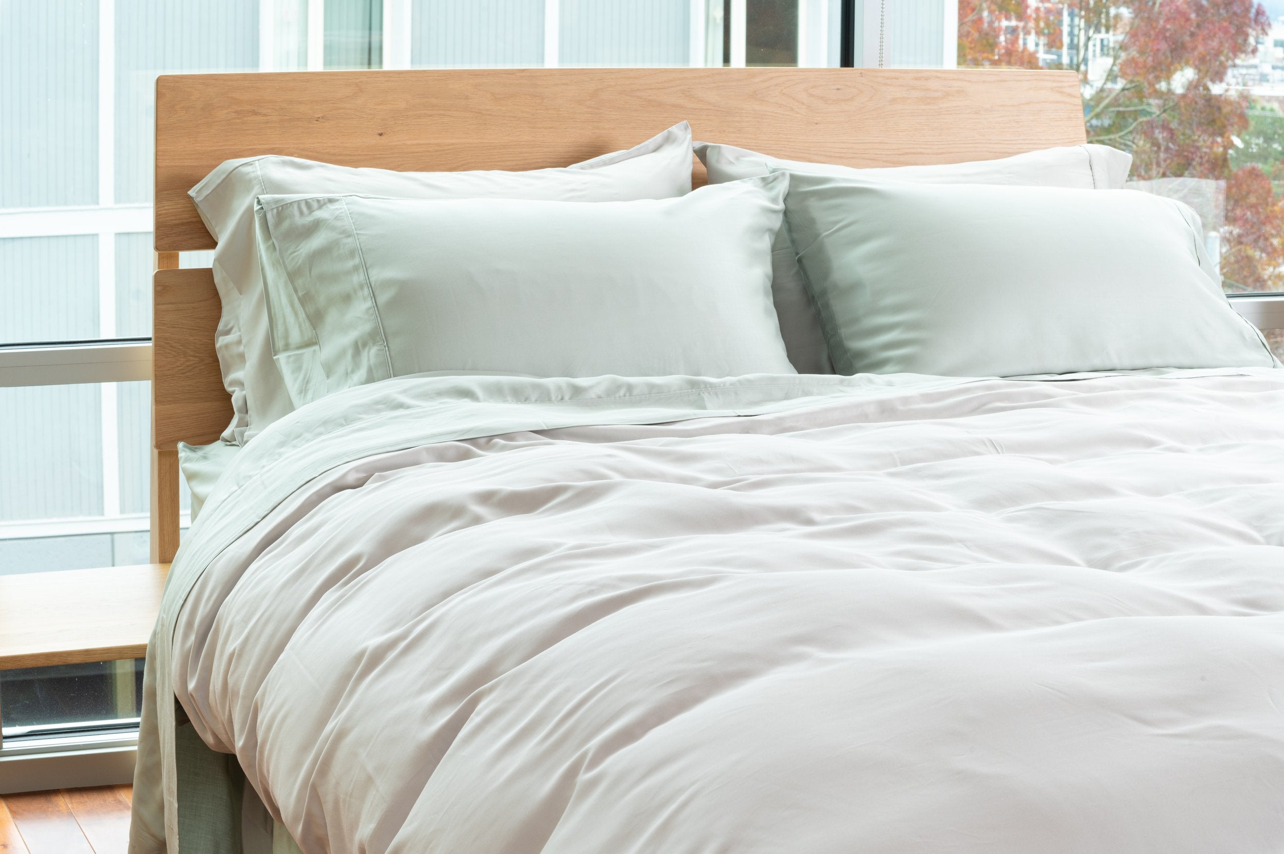 Bamboo Bed Sheet Set & Pillow Cases-SQ7605115